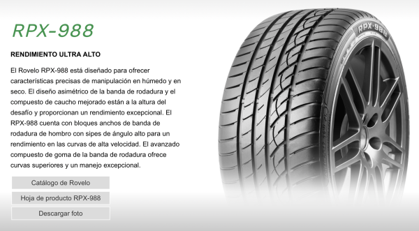 225/50ZR17 98W XL  RPX-988 ROVELO